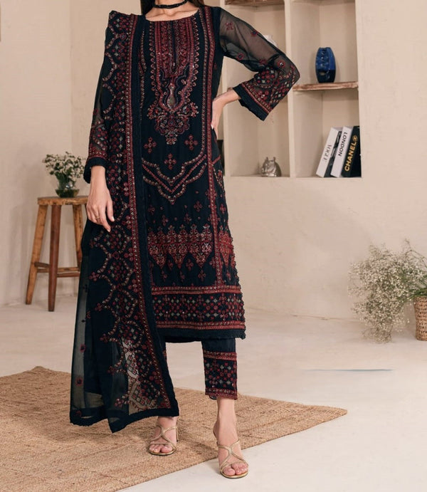 Chiffon Suit With Malai Trouser