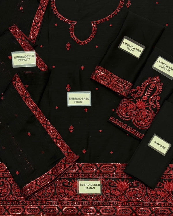 Chiffon Suit With Malai crap Trouser