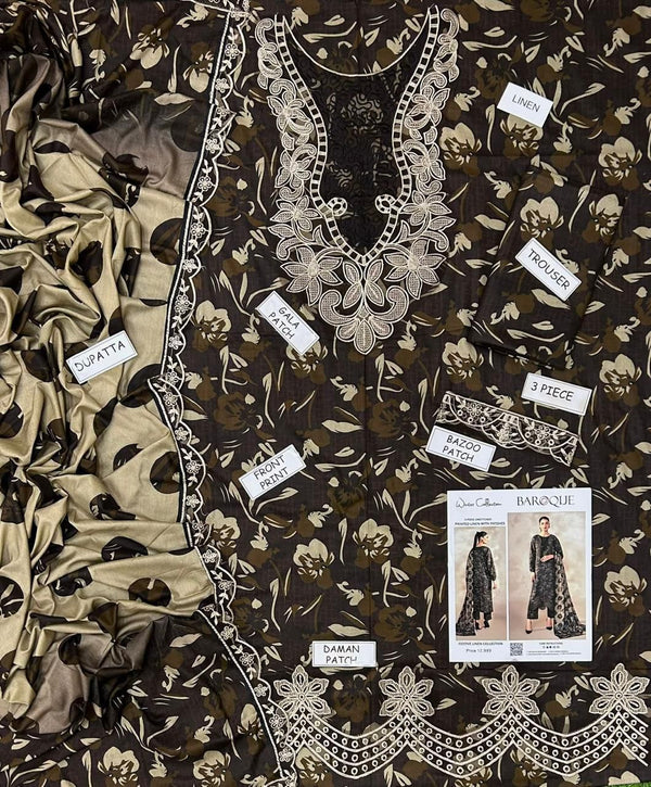 Baroque 3PCS UNSTITCHED SUIT